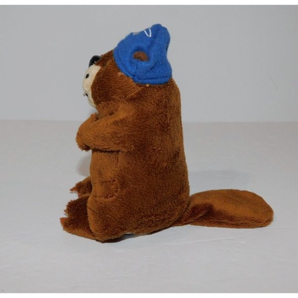 Bell Canada Mobility 6" Plush Beaver wearing Blue hat Mascot Retired stuffed - Picture 5 of 6